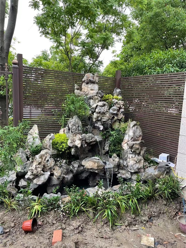 武汉别墅假山景观庭院设计